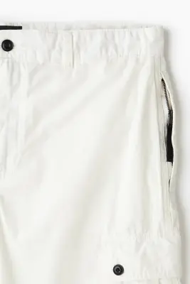 Pantalon cargo Regular Fit - Blanc — photo 2