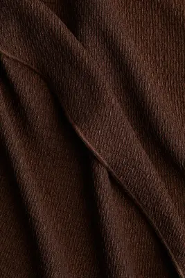 Robe ruchée avec perles fantaisie - Marron foncé — photo 1
