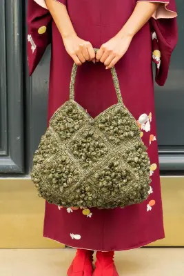 Grand Sac Fleurs de Raphia — photo 2