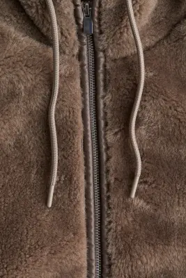Veste à capuche - Beige foncé — photo 4