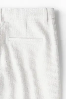 Pantalon texturé Relaxed Fit - Blanc — photo 2