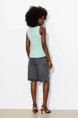 Débardeur smocké Femme — photo 4