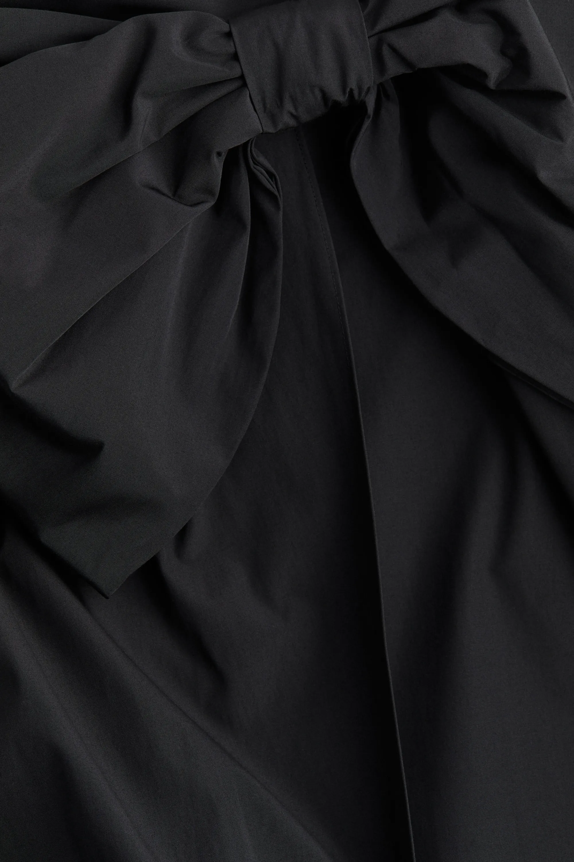 Jupe portefeuille avec nœud - Noir