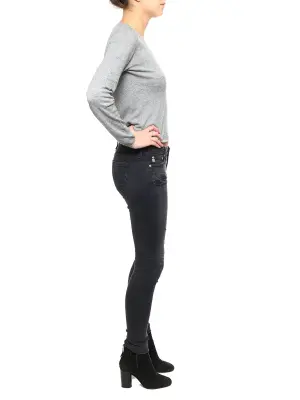 Jean skinny THE LEGGING en denim stretch gris anthracite Prix boutique 180€ Taille XS — photo 4