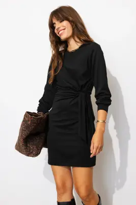 Robe courte à noeud Femme — photo 3