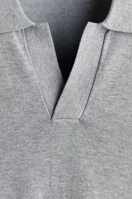 Polo Relaxed Fit - Gris chiné — photo 5