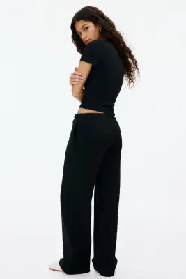 Pantalon jogger ample - Noir — photo 2