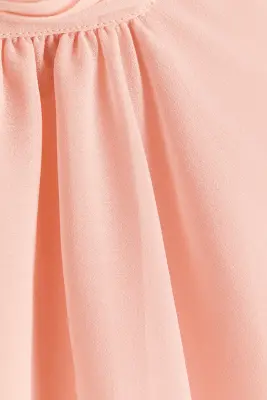 Blouse volantée avec détail façon cape - Rose clair — photo 3