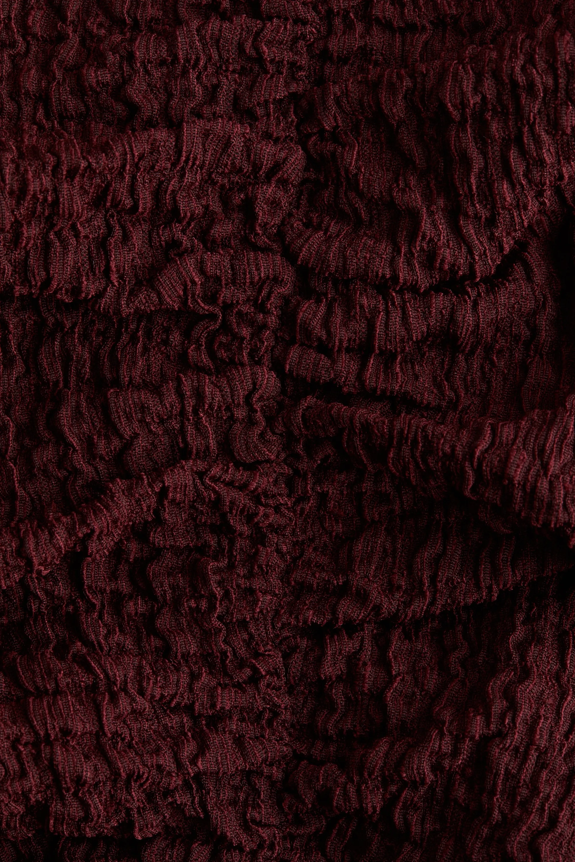 Top texturé à effet drapé - Bordeaux