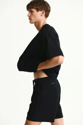 Short de sport gaufré Regular Fit DryMove™ - Noir — photo 3