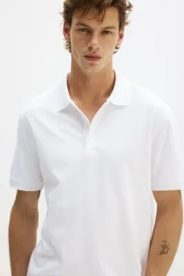 Polo Cooling Regular Fit - Blanc — photo 3