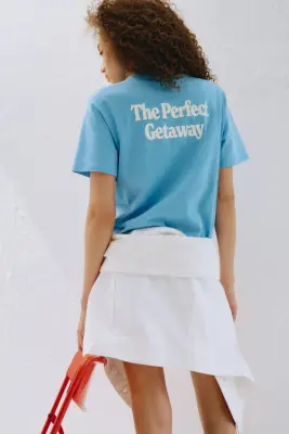 T-shirt imprimé en coton - Bleu/Condé Nast Traveller — photo 2