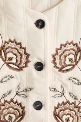 Veste matelassée - Beige clair/fleuri — photo 5