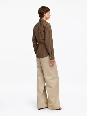 Chemise cache-cœur - Taupe — photo 2