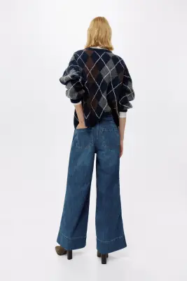 Wide High Jeans - Bleu denim — photo 2