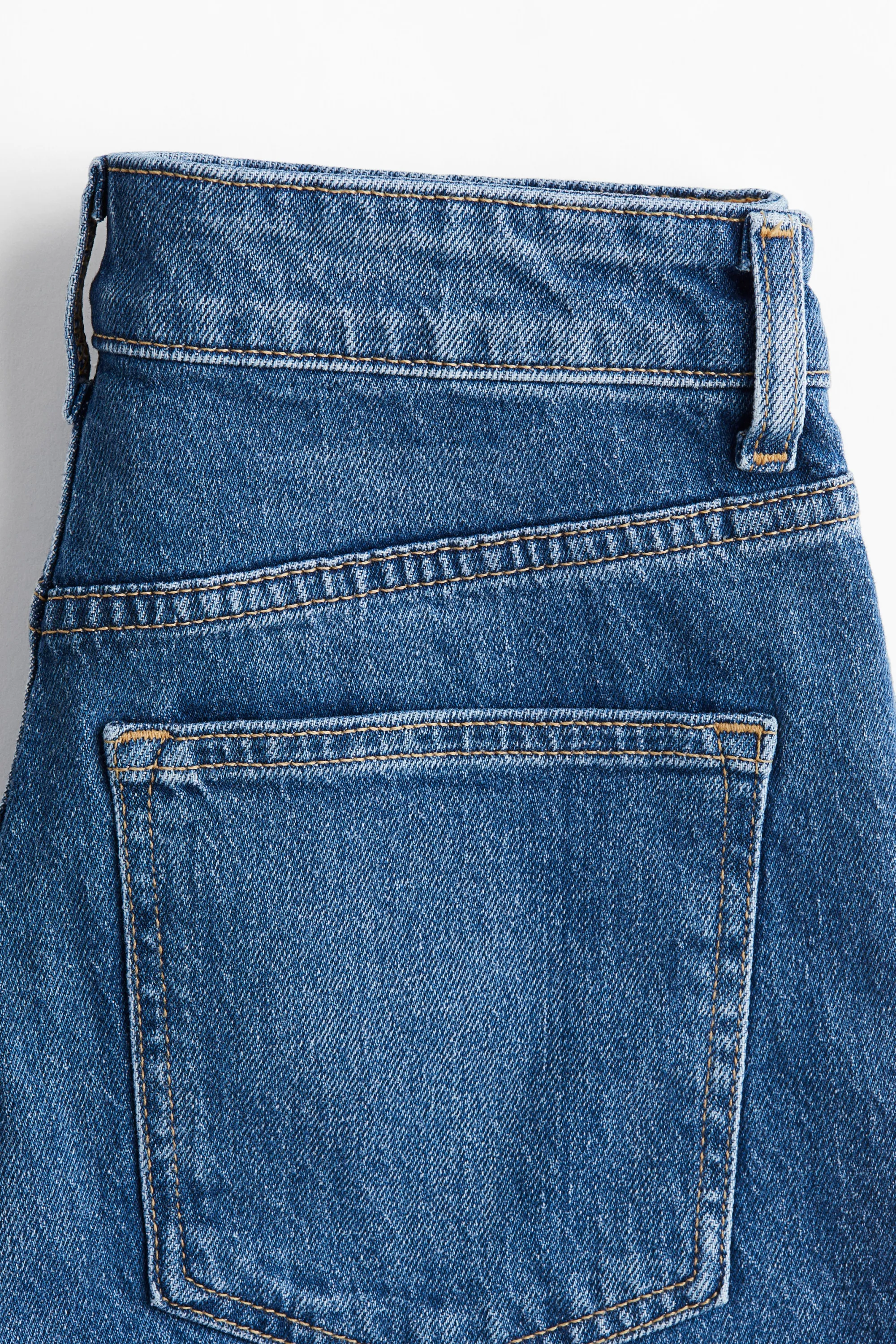 Short taille haute en denim - Bleu denim