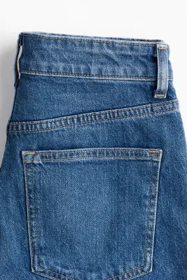 Short taille haute en denim - Bleu denim — photo 1