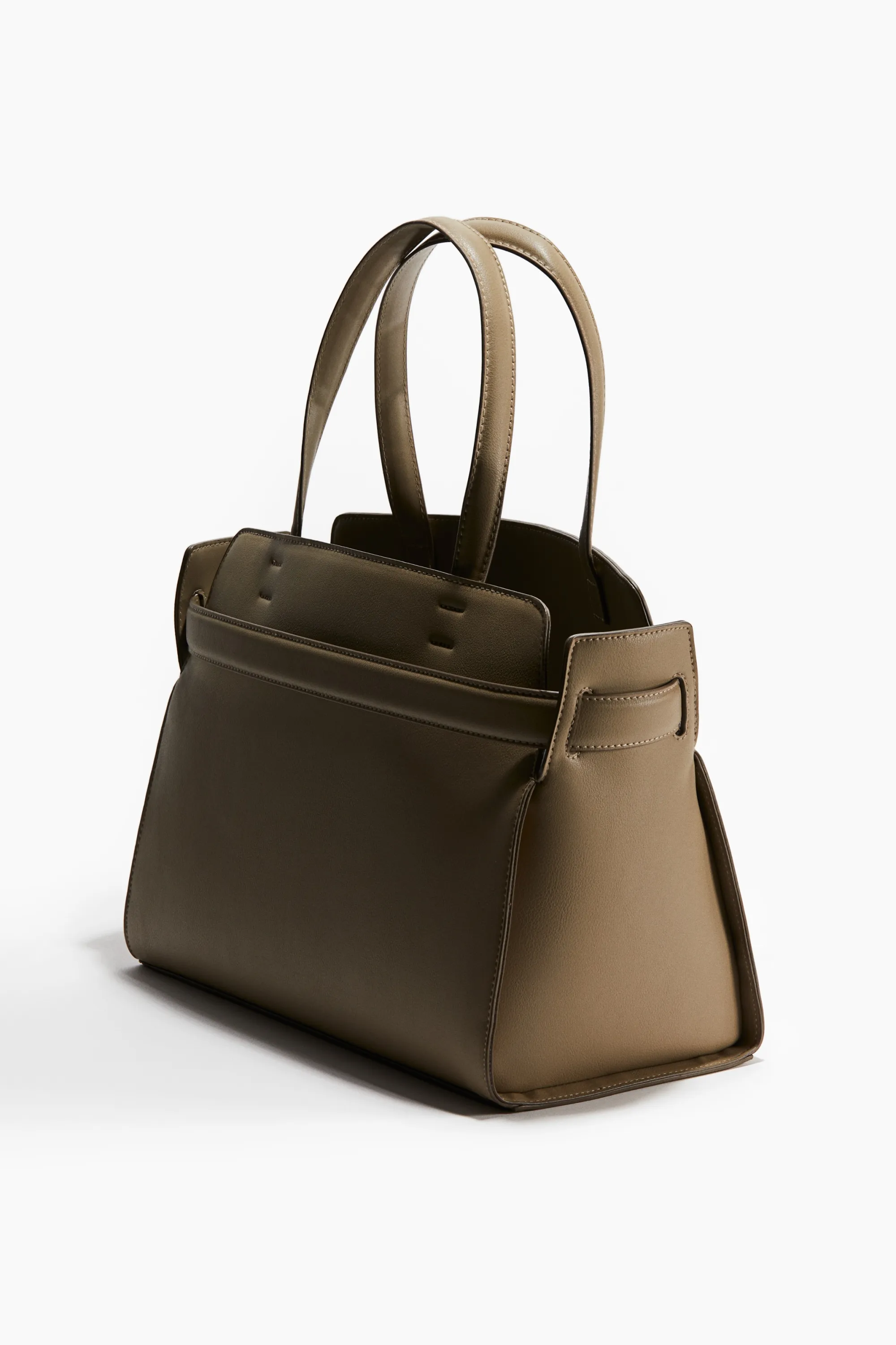 Tote bag avec boucles - Beige foncé