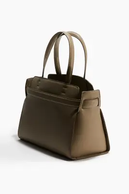 Tote bag avec boucles - Beige foncé — photo 1
