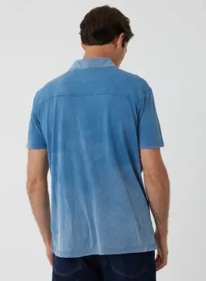 Polo Bleu Manches Courtes en Coton organique — photo 4