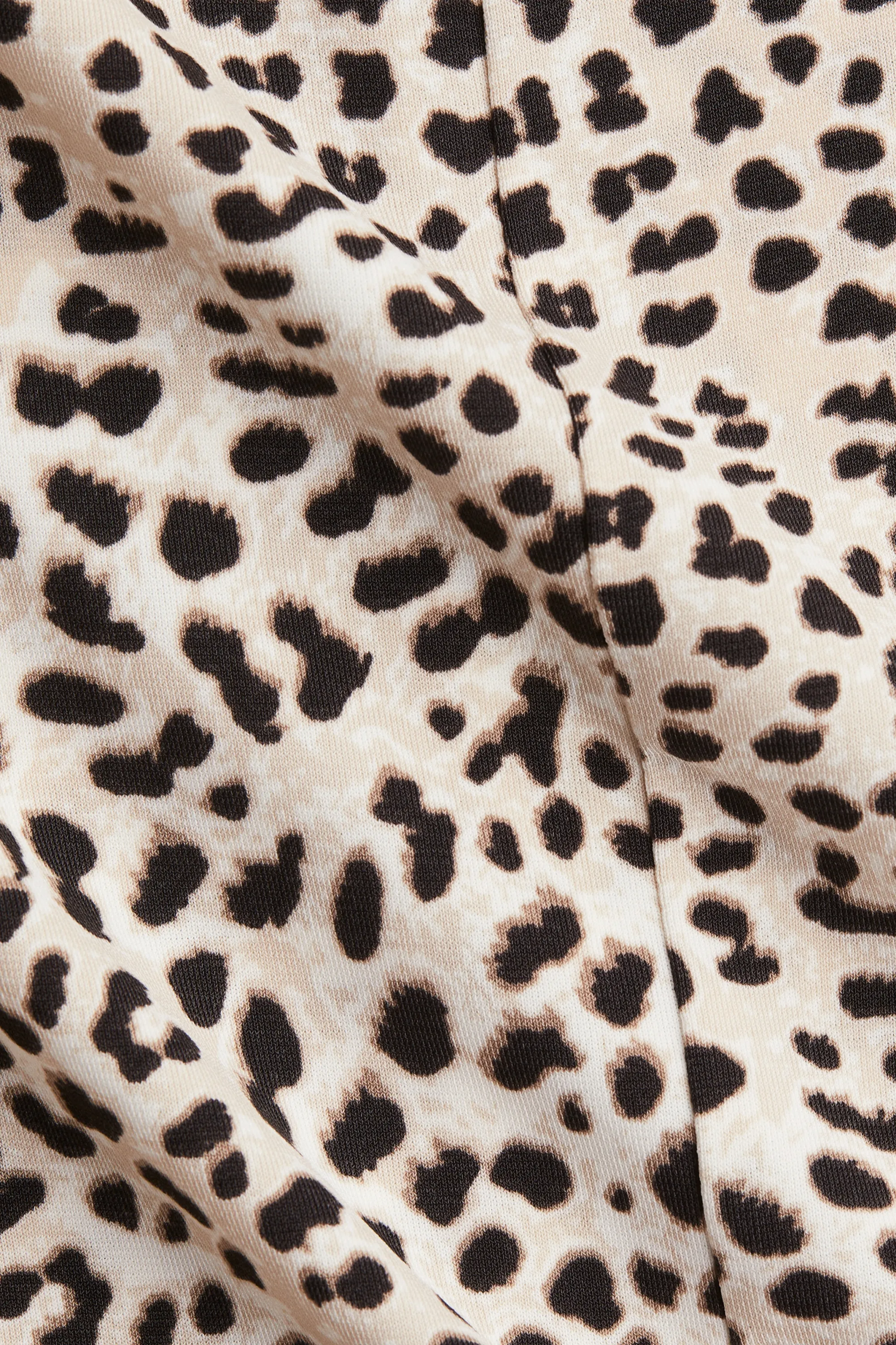 Robe à encolure bateau - Beige clair/imprimé léopard