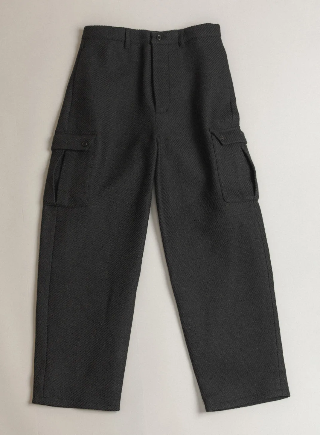 Cargo Pants in Dark Olive 100% Italian Wool
