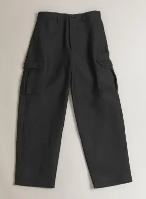 Cargo Pants in Dark Olive 100% Italian Wool