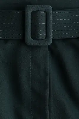 Pantalon chic avec ceinture - Vert foncé — photo 4