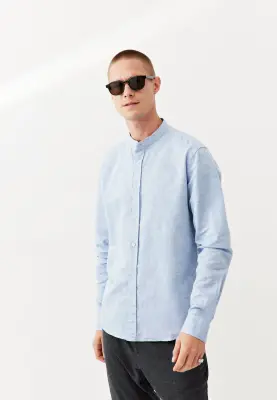 La chemise col officier - Bleu ciel — photo 5