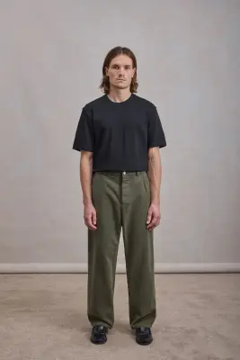 Pantalon 'Soft Painter Pants' - Vert Foncé — photo 2