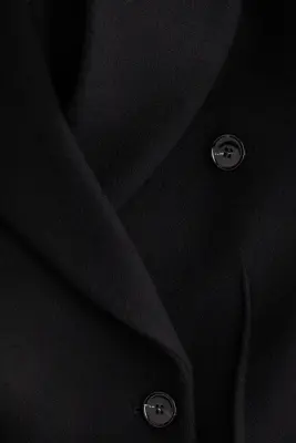 Manteau long en laine - Noir — photo 2