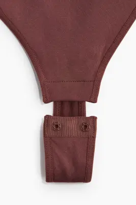 Body string paddé Seamless - Marron — photo 4