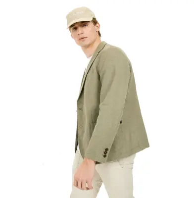 CAMEL ACTIVE VESTE LIN Kaki — photo 5