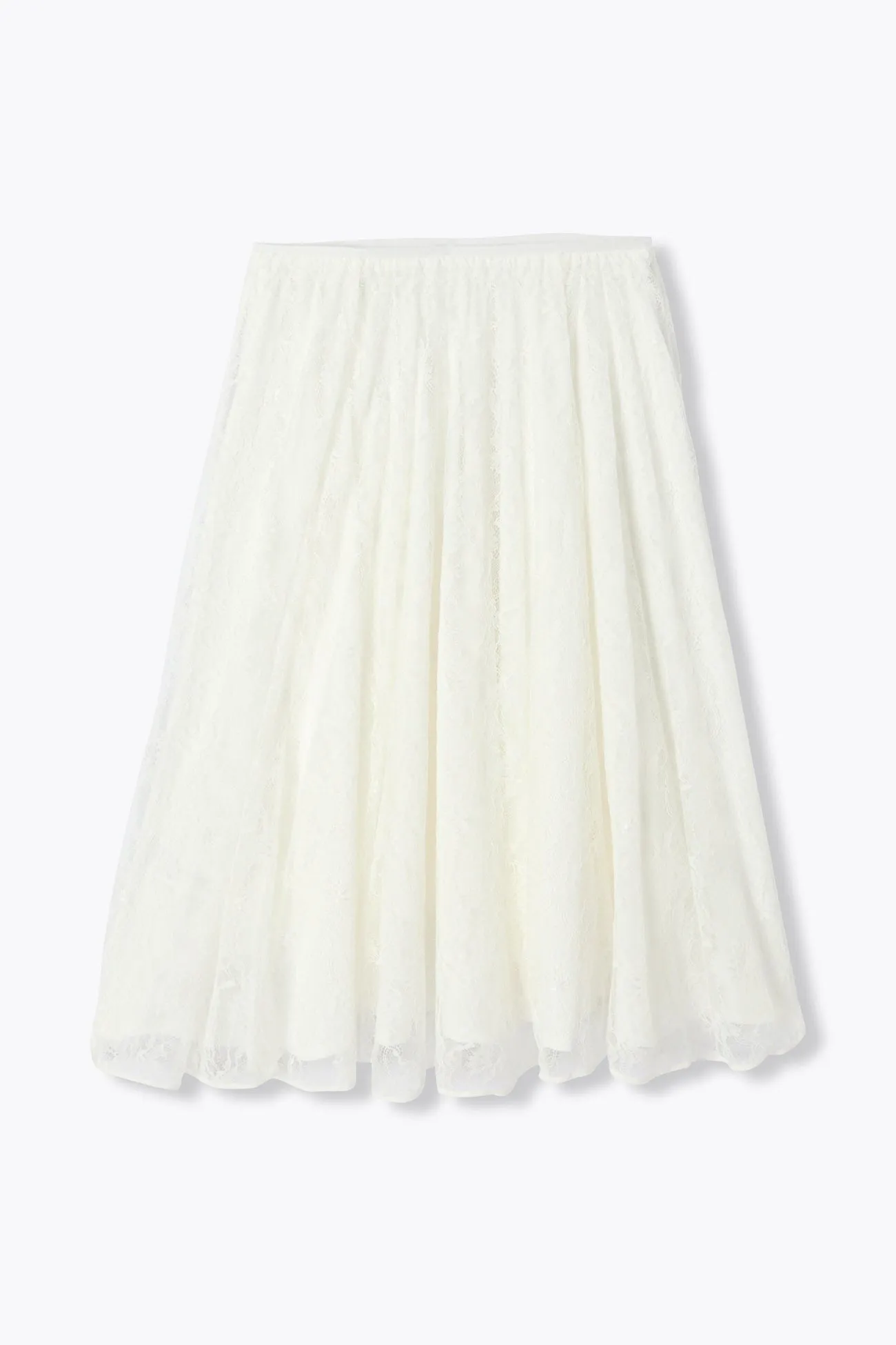 Jupe midi en dentelle Femme