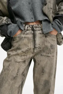 Jean à effet peint - Gris — photo 1