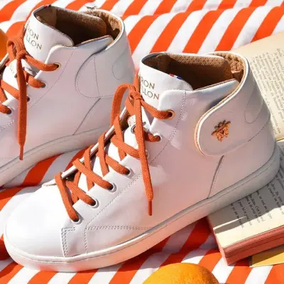 Baskets Mid Royale blanches — photo 1