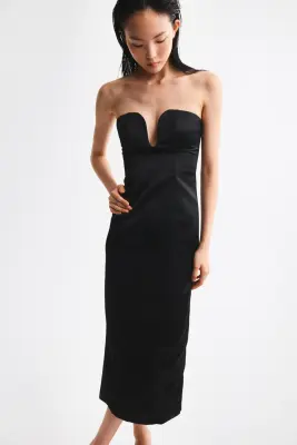 Robe bandeau ajustée - Noir — photo 2