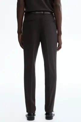 Pantalon de costume Slim Fit - Marron foncé — photo 4