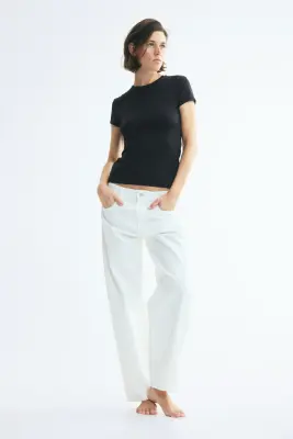 T-shirt ajusté en microfibre - Black — photo 2