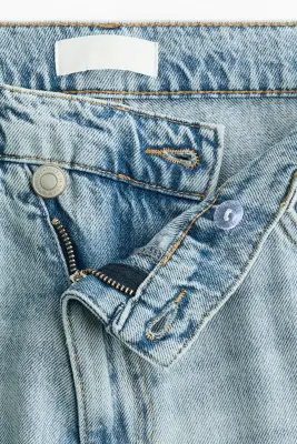 Straight Leg High Waist Jeans - Bleu denim clair — photo 5