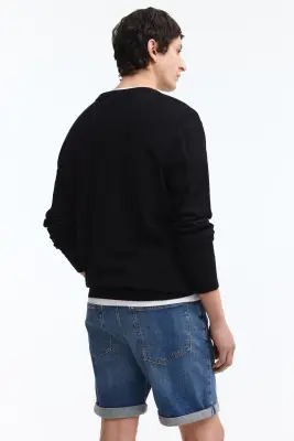 Short Slim en denim - Bleu denim — photo 2