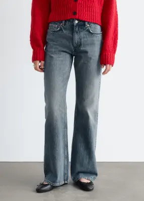 Jean bootcut taille mi-haute - Bleu délavé — photo 2