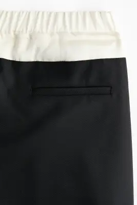 Pantalon en laine mélangée - Noir — photo 4