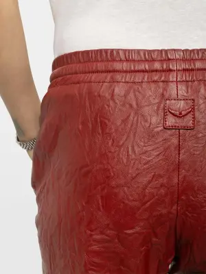 Pantalon Pocha Cuir Froissé — photo 3