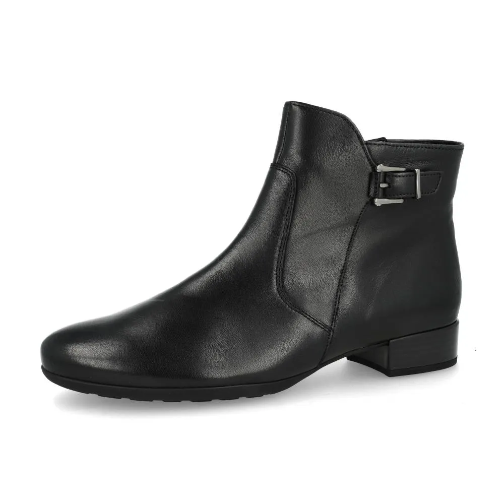 Bottines Gabor 72.711.27 Noires - Cuir Lacets Zip Grande Pointure Femme