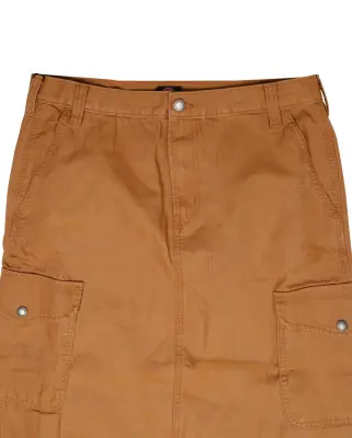 W Duck Canvas Cargo Skirt Brown — photo 2