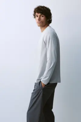 T-shirt de sport à manches longues DryMove™ - Gris clair — photo 4
