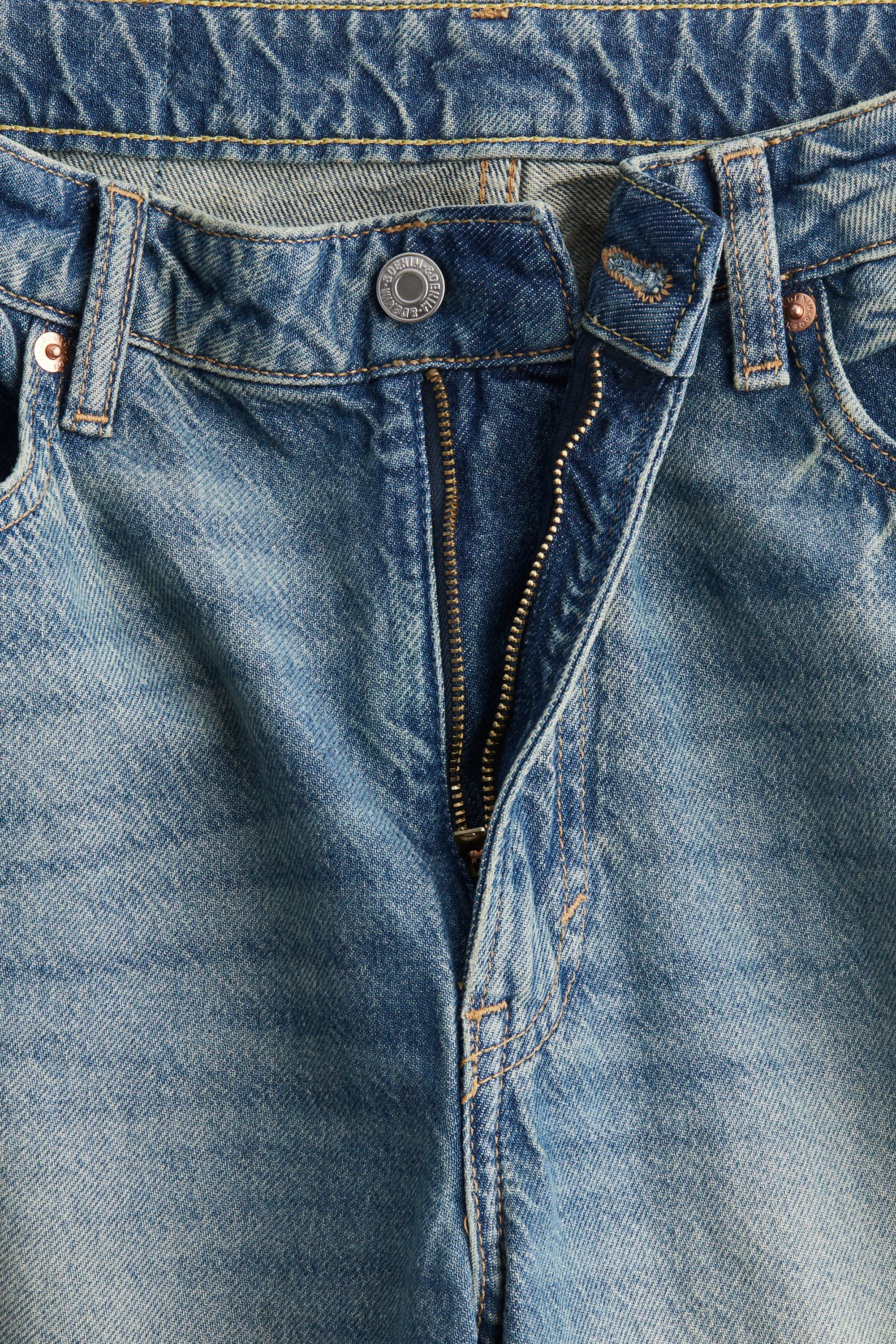 Curvy Fit Baggy High Jeans - Bleu denim clair
