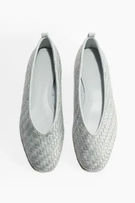 Ballerines tressées - Gris-bleu clair — photo 2