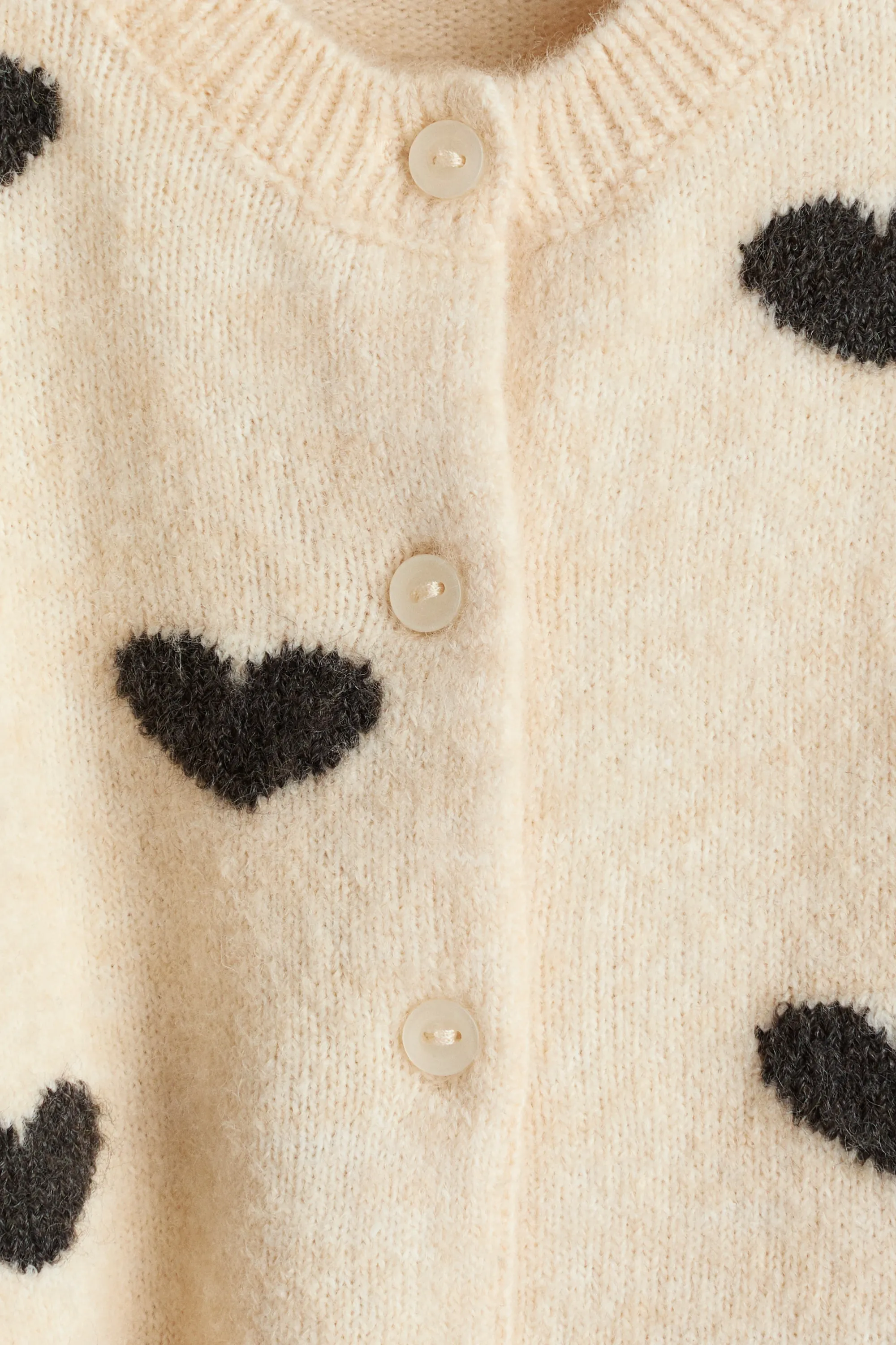 Gilet à motif - Beige clair/cœurs